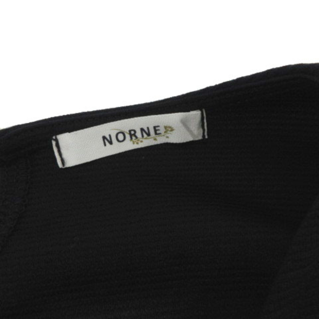 other(アザー)のノルネ NORNE カットソー タック 長袖 ストレッチ ボーダー 紺 3L レディースのトップス(カットソー(長袖/七分))の商品写真