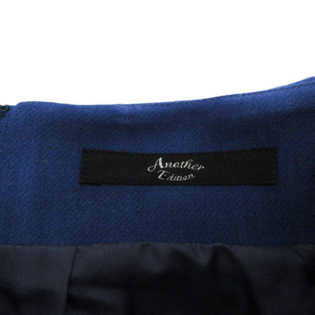 ANOTHER EDITION(アナザーエディション)のアナザーエディション アローズ スカート 台形 タック 日本製 ブルー 青 M レディースのスカート(ひざ丈スカート)の商品写真