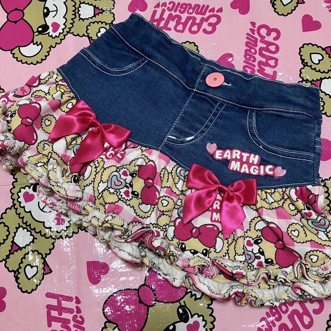 EARTHMAGIC(アースマジック)のスカパン 100cm キッズ/ベビー/マタニティのキッズ服女の子用(90cm~)(スカート)の商品写真