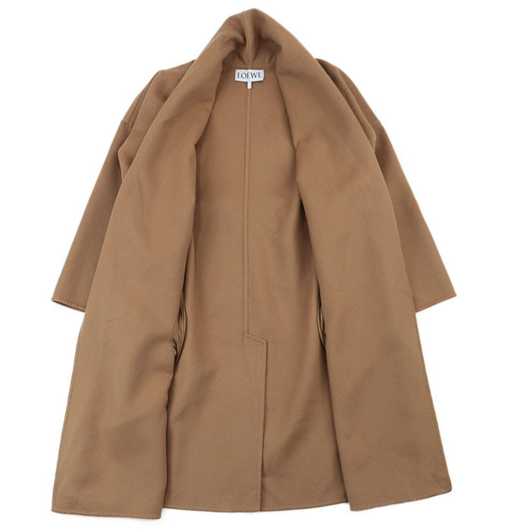 LOEWE(ロエベ)の新品同様 ロエベ S359Y01X64 BELTED COAT ウール×カシミヤ フランネル ラップコート ドレープガウン ローブ ベルト付 アンライニング 一重仕立て 裏地無しキャメル レディース サイズ 32 LOEWE レディースのジャケット/アウター(その他)の商品写真