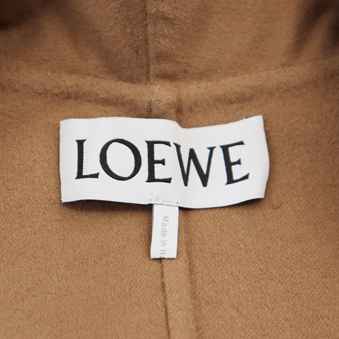 LOEWE(ロエベ)の新品同様 ロエベ S359Y01X64 BELTED COAT ウール×カシミヤ フランネル ラップコート ドレープガウン ローブ ベルト付 アンライニング 一重仕立て 裏地無しキャメル レディース サイズ 32 LOEWE レディースのジャケット/アウター(その他)の商品写真