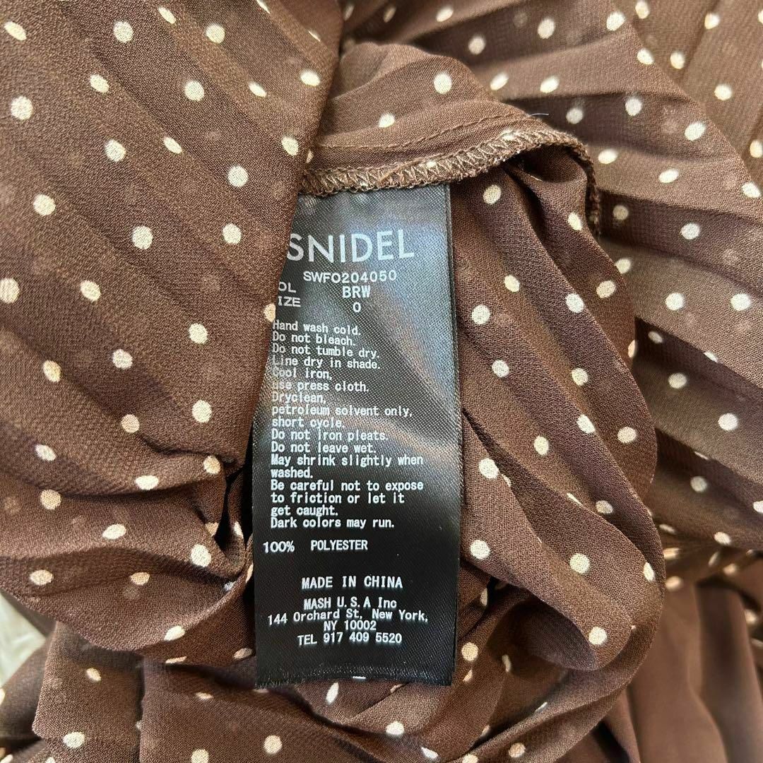 SNIDEL(スナイデル)の田中みな実着用 スナイデル ボウタイドットシアーワンピース ブラウス 0 レディースのワンピース(ロングワンピース/マキシワンピース)の商品写真