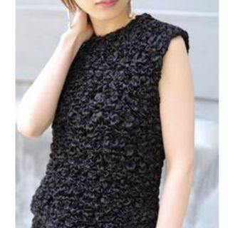 アンスクリア(INSCRIRE)の美品INSCRIRE  Shirring Blouse 36(シャツ/ブラウス(半袖/袖なし))