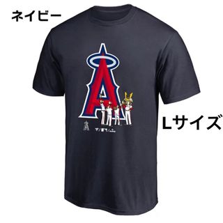 かぶと KABUTO エンゼルス 大谷翔平 Tシャツ ネイビー Lサイズ(記念品/関連グッズ)