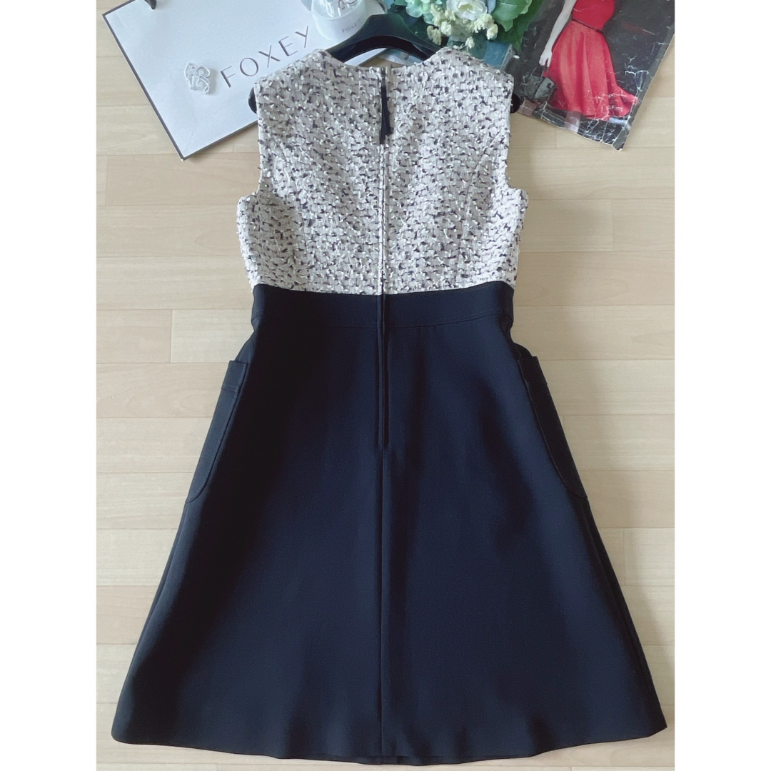 FOXEY - 極美品!FOXEYツイードバイカラーワンピース 40 Rene FOXEY - 極美品!FOXEYツイードバイカラーワンピース 40 Rene