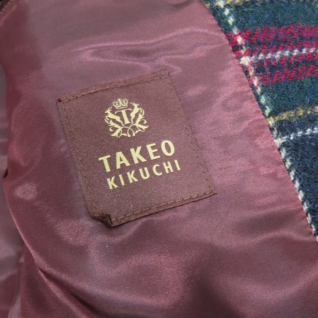 TAKEO KIKUCHI(タケオキクチ)の美品 タケオキクチ MOON社 ウールツイード ダウン チェスターコート  メンズのジャケット/アウター(その他)の商品写真
