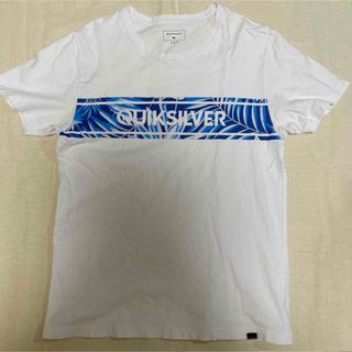 クイックシルバー(QUIKSILVER)の近日削除○QUIK SILVER メンズ　プリントT Mサイズ　ホワイト(Tシャツ/カットソー(半袖/袖なし))