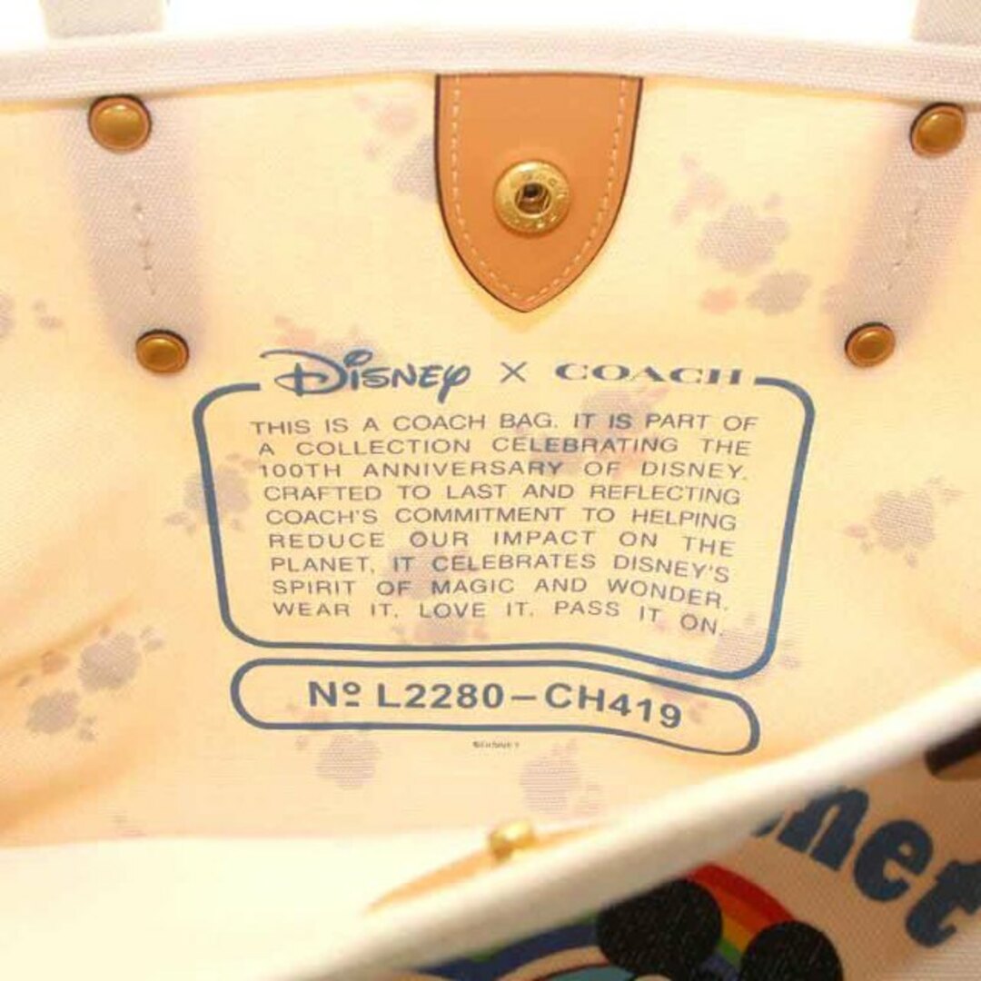 COACH(コーチ)のコーチ Disney ミッキーマウス トートバッグ ベージュ マルチカラー レディースのバッグ(トートバッグ)の商品写真