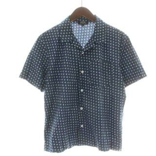 アーペーセー(A.P.C)のA.P.C. オープンカラーシャツ カジュアルシャツ 半袖 XS 青 白 紺(シャツ)