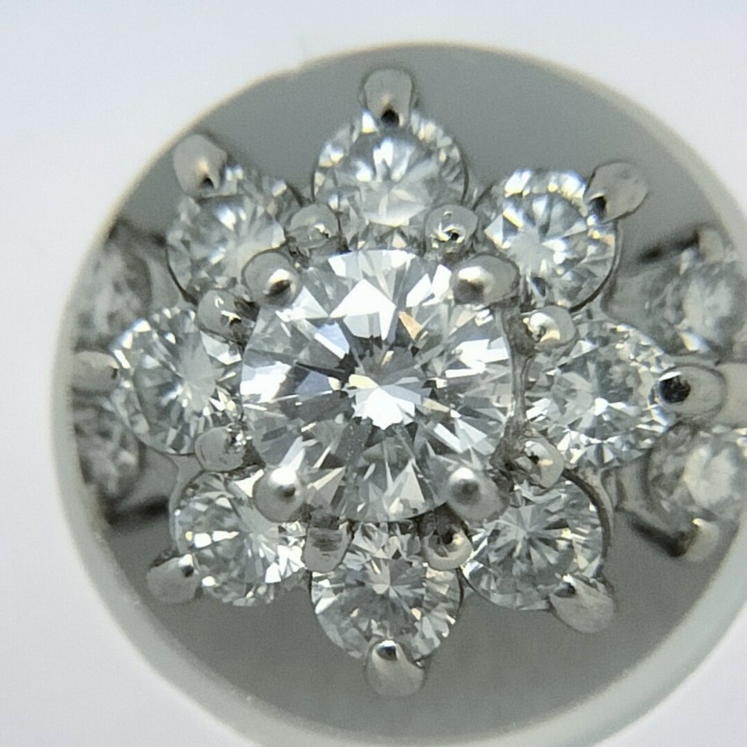 京セラ(キョウセラ)の京セラ ダイヤモンド フラワー リング Pt900 0.68ct 4.9g レディースのアクセサリー(リング(指輪))の商品写真