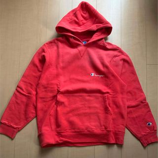 チャンピオン(Champion)のvintage 90s Champion 筆記体 ロゴ パーカー フーディー L(パーカー)