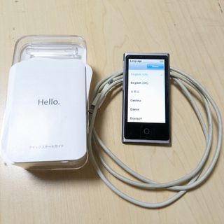 アイポッドナノ(iPod nano)のiPod nano 第７世代　A1446　シルバー　16GB(ポータブルプレーヤー)