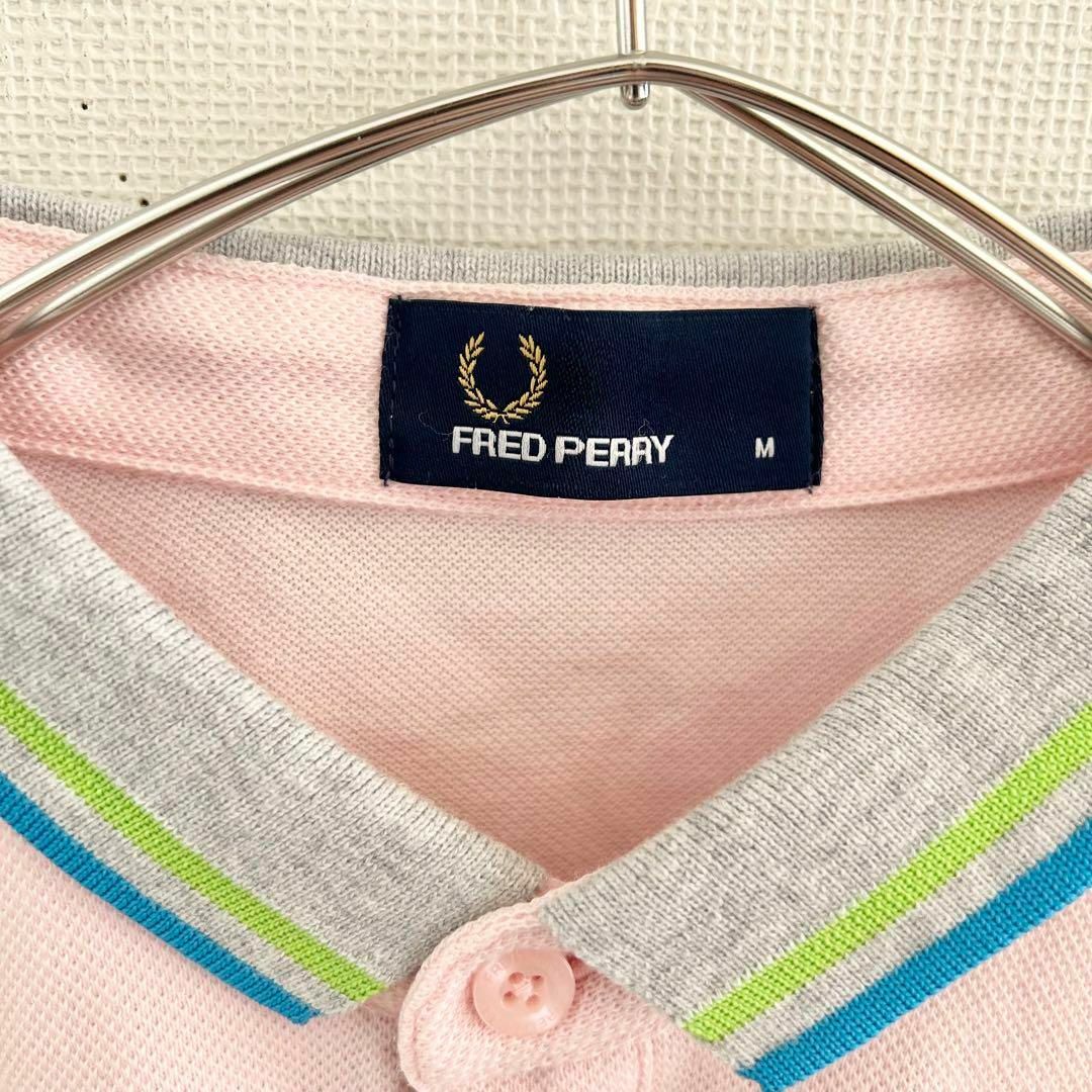 FRED PERRY - フレッドペリー ポロシャツ Mサイズ ワンポイント刺繍の