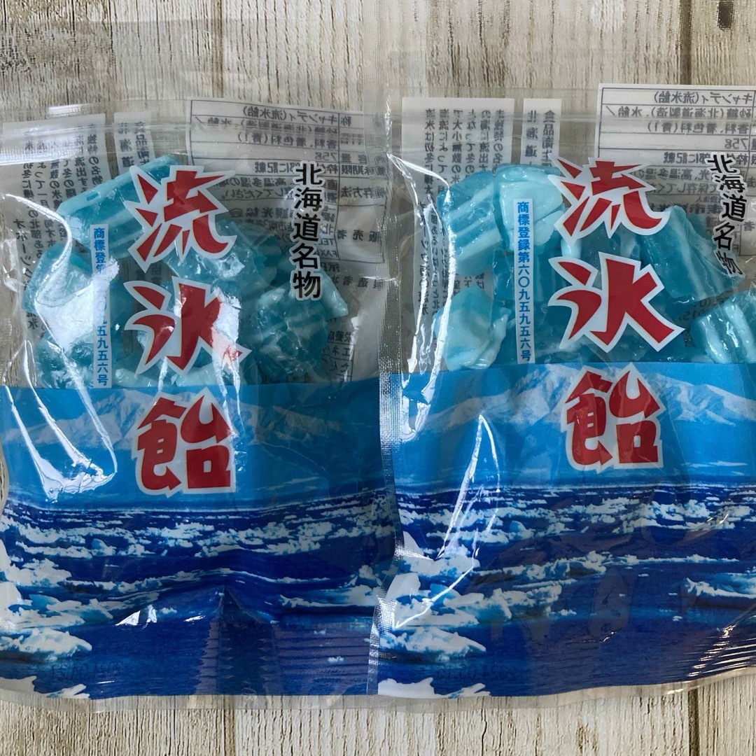 ♡北海道♡網走名物♡流氷飴♡2袋セット♡75g♡お土産♡飴♡あめ♡アメ♡ 食品/飲料/酒の食品(菓子/デザート)の商品写真