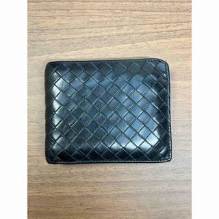 ボッテガヴェネタ(Bottega Veneta)のボッテガ　折財布　ブラック　メンズ　中古(折り財布)