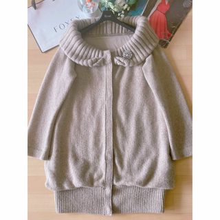 フォクシー(FOXEY)の新品同様！FOXEY カシミア女優襟コート フリー Rene foxey(ロングコート)