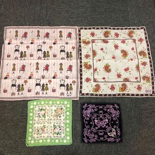 アナスイ(ANNA SUI)の即決 ANNA SUI アナスイ ハンカチ タオルハンカチ 4枚セット(ハンカチ)