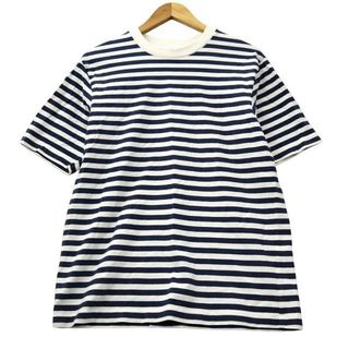 ユニクロ(UNIQLO)のユニクロ UNIQLO オーバーサイズ ボーダー Tシャツ S ネイビー(Tシャツ/カットソー(半袖/袖なし))