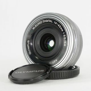 オリンパス(OLYMPUS)のオリンパス 電動パンケーキレンズ M.ZUIKO 14-42mm シルバー(レンズ(ズーム))