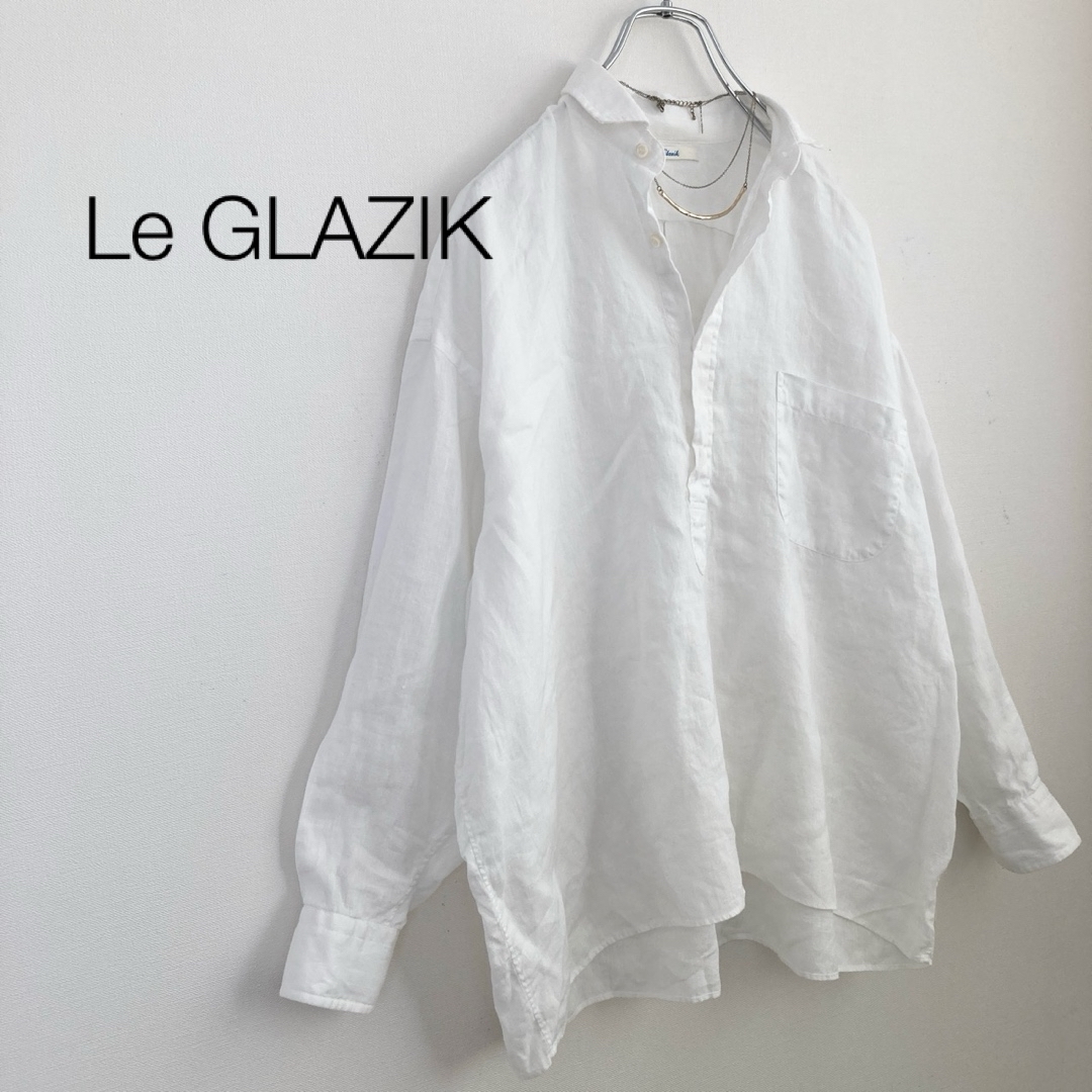 LE GLAZIK(ルグラジック)の★ルグラジック★リネンプルオーバーシャツ レディースのトップス(シャツ/ブラウス(長袖/七分))の商品写真