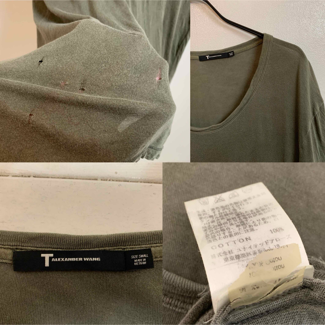 Alexander Wang(アレキサンダーワン)のT by ALEXANDER WANG 半袖カットソー 3枚セット カーキ 薄紺 メンズのトップス(Tシャツ/カットソー(半袖/袖なし))の商品写真