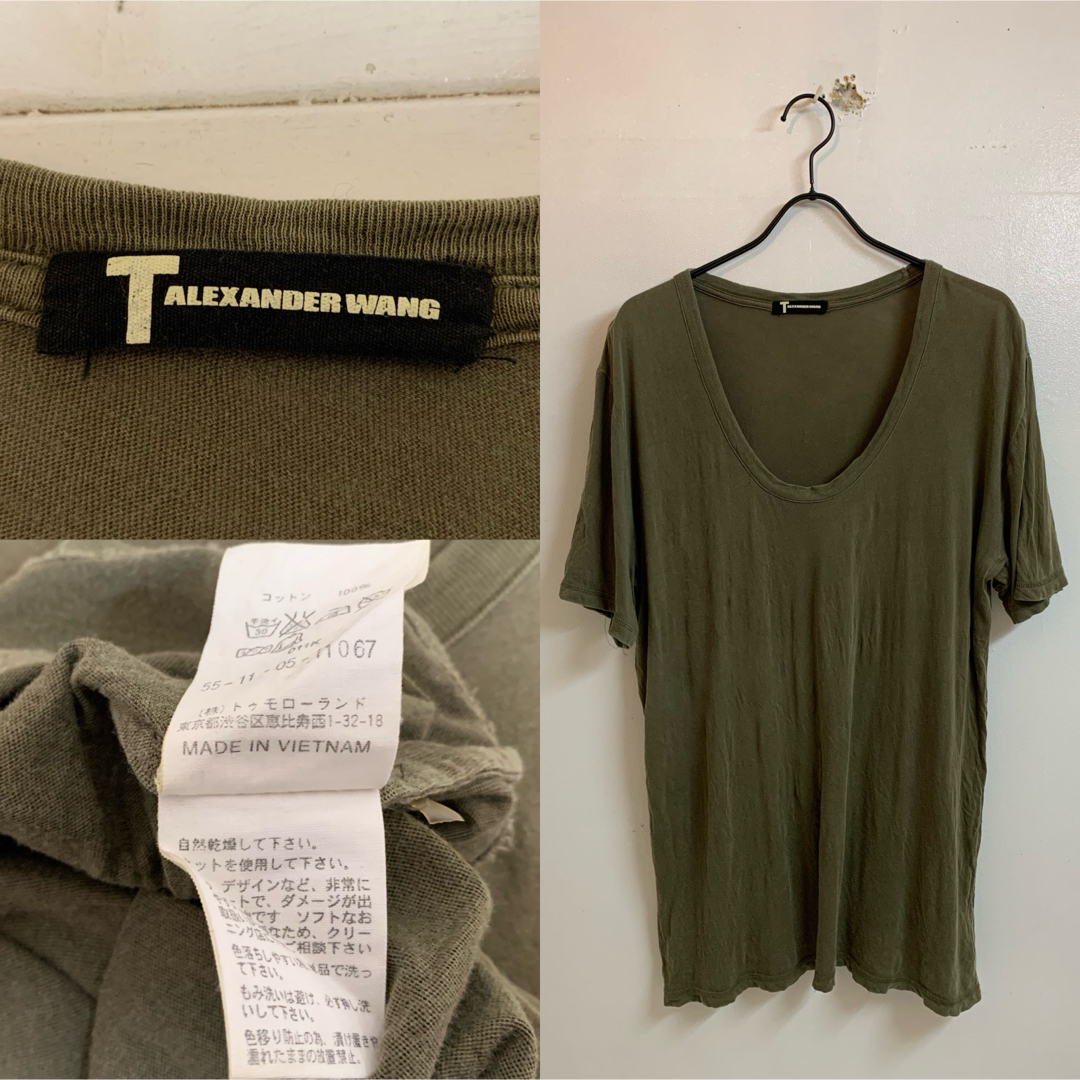 Alexander Wang(アレキサンダーワン)のT by ALEXANDER WANG 半袖カットソー 3枚セット カーキ 薄紺 メンズのトップス(Tシャツ/カットソー(半袖/袖なし))の商品写真