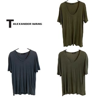 アレキサンダーワン(Alexander Wang)のT by ALEXANDER WANG 半袖カットソー 3枚セット カーキ 薄紺(Tシャツ/カットソー(半袖/袖なし))