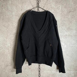 ブラックピア(BLACK PIA)の日本製ヴィンテージ BLACK PIA チルデンニット ポケットセーター ライカ(ニット/セーター)