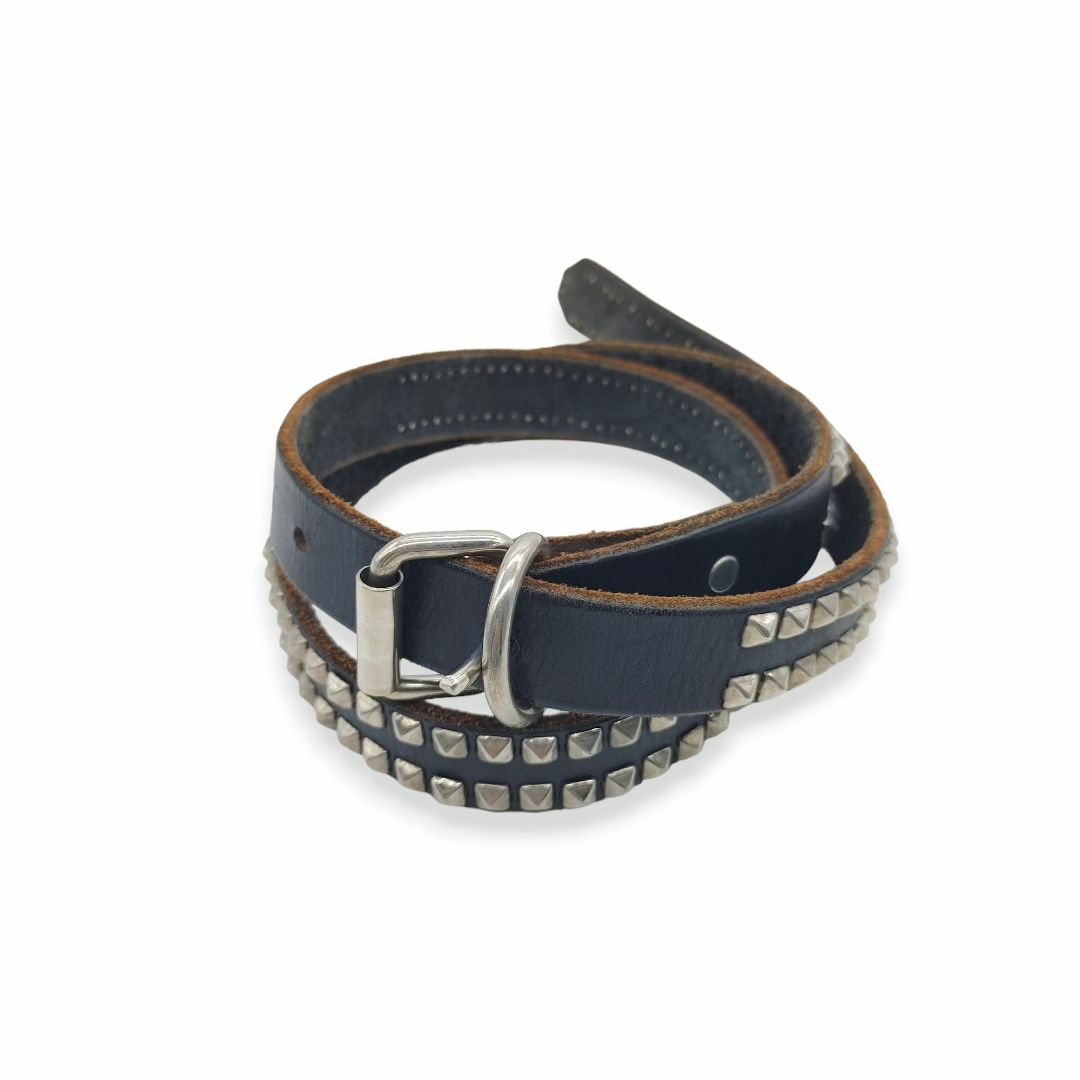 EDUARDO LEATHER PYRAMID STUDS BELT サイズ32 エドゥアルドレザー ピラミッドスタッズ レザーベルト メンズのファッション小物(ベルト)の商品写真