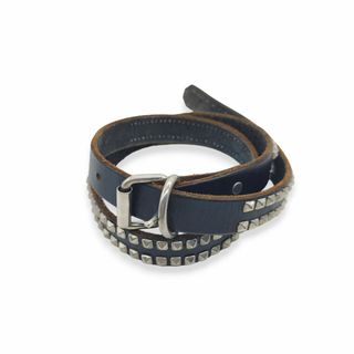 EDUARDO LEATHER PYRAMID STUDS BELT サイズ32 エドゥアルドレザー ピラミッドスタッズ レザーベルト(ベルト)