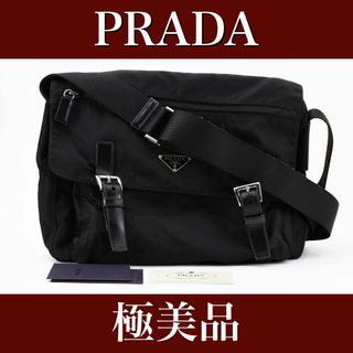 プラダ(PRADA)の極美品　PRADA プラダ　メッセンジャー　ポコノ　ナイロン　黒24012406(ショルダーバッグ)