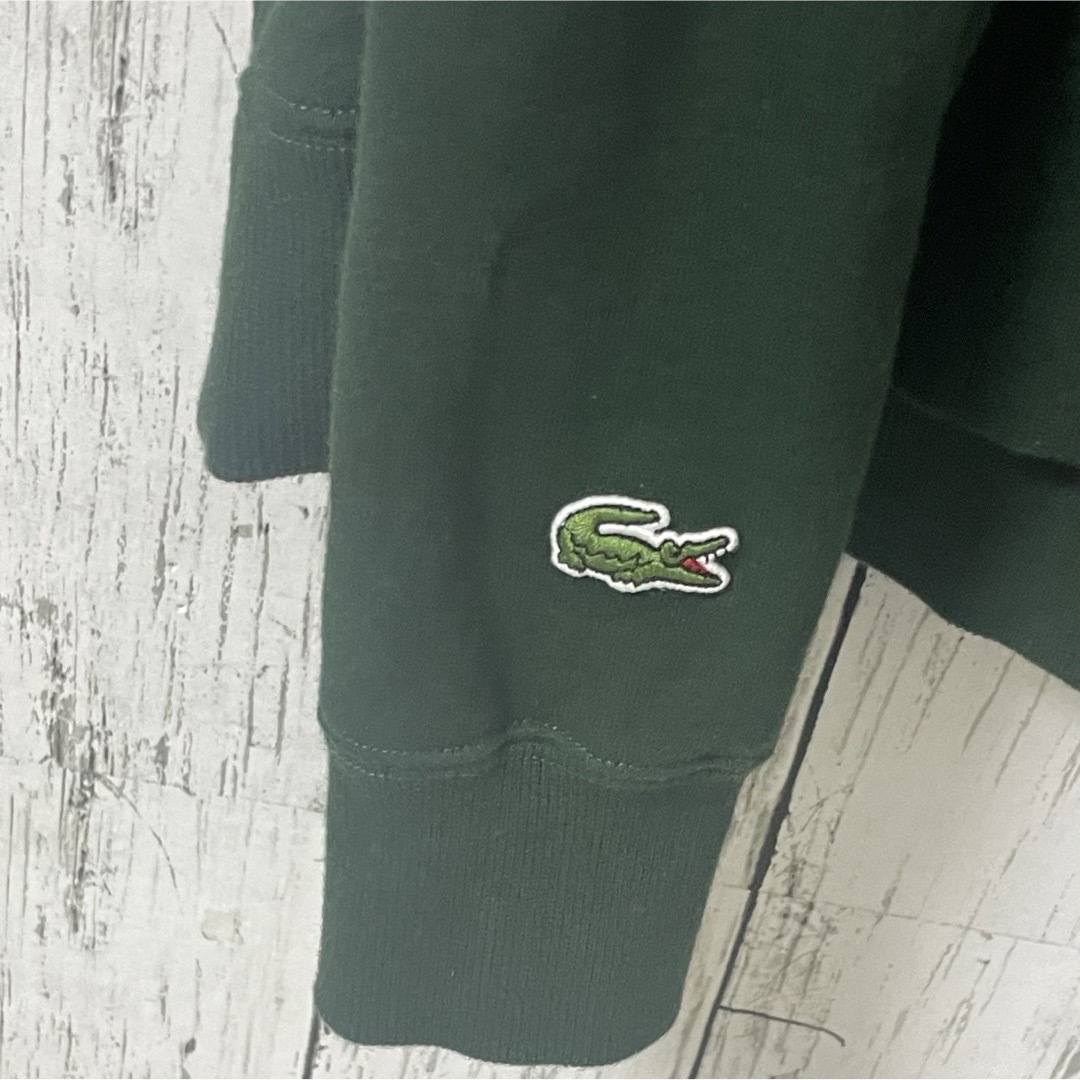 LACOSTE(ラコステ)のレア LACOSTE ラコステ パーカー プルオーバー センター刺繍 ビッグロゴ メンズのトップス(パーカー)の商品写真