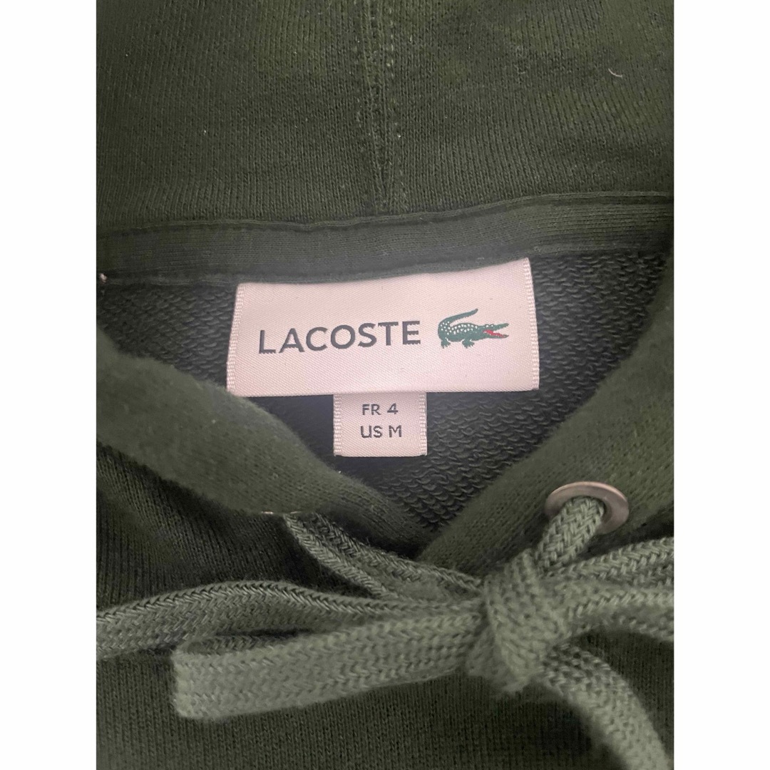 LACOSTE(ラコステ)のレア LACOSTE ラコステ パーカー プルオーバー センター刺繍 ビッグロゴ メンズのトップス(パーカー)の商品写真