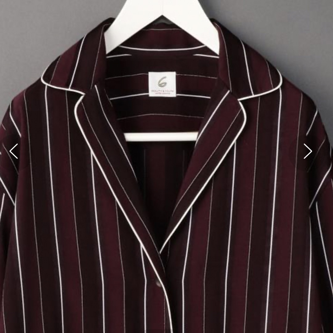 6 (ROKU)(ロク)のロク 6 STRIPE PIPING SHIRT レディースのトップス(シャツ/ブラウス(長袖/七分))の商品写真