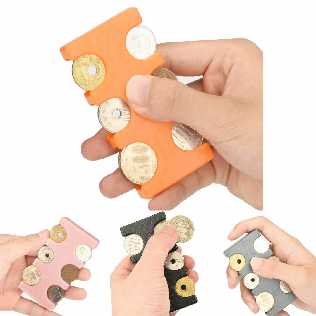【色: オレンジ】MM&UU コインホルダー 携帯 コインケース 小銭入れ 取り メンズのバッグ(その他)の商品写真