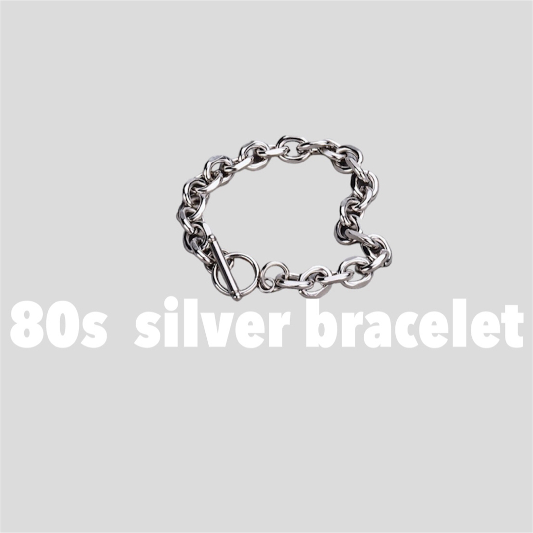 VINTAGE(ヴィンテージ)の【80s】silver bracelet ビンテージ ブレスレット シルバー メンズのアクセサリー(ブレスレット)の商品写真