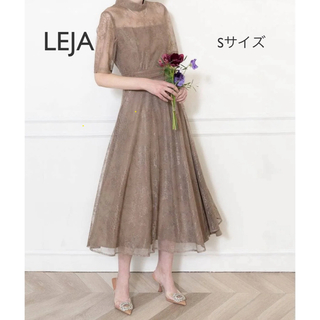 Leja - 【美品】LEJA ハイネック 花柄レース ロング ドレス ワンピース