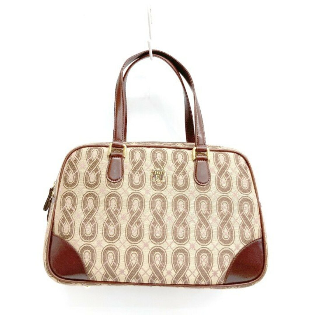 ANNA SUI(アナスイ)の★ANNA SUI アナスイ ミニボストンバッグ 総柄 ロゴ金具 ブラウン レディースのバッグ(ボストンバッグ)の商品写真