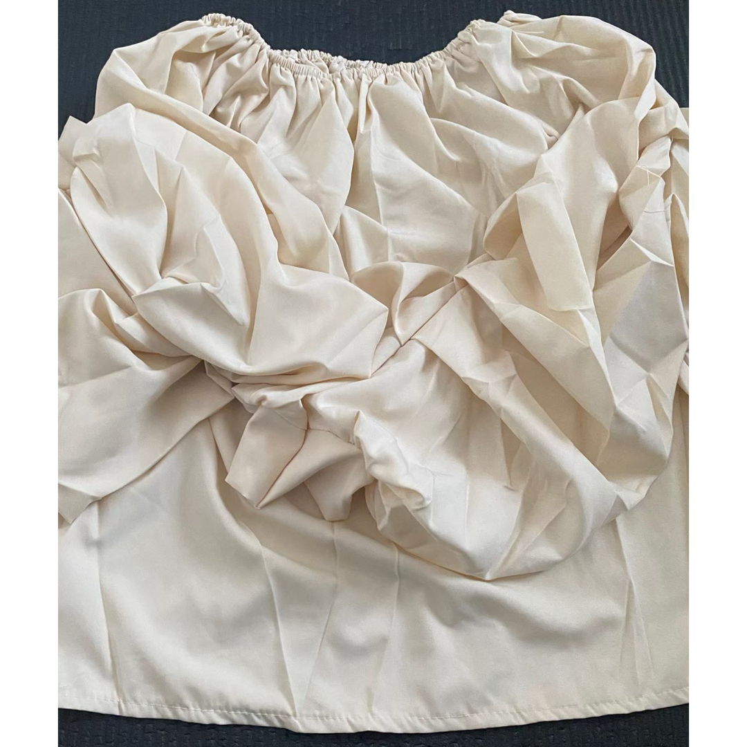 XL シフォン ブラウス アイボリー  きれいめ シャツ フリル  レディース  レディースのトップス(シャツ/ブラウス(長袖/七分))の商品写真