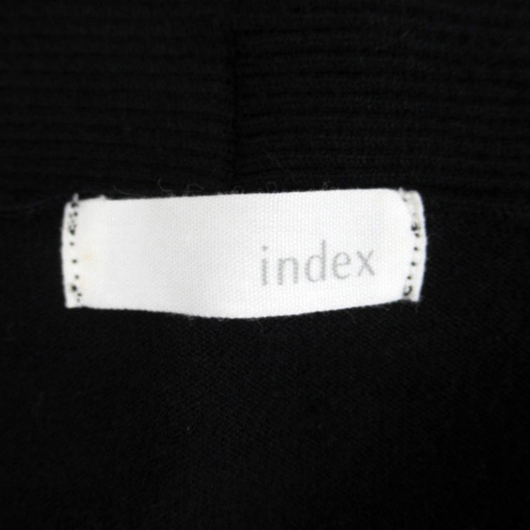 INDEX(インデックス)のインデックス INDEX ニットカーディガン ショールカラー リボン M 黒 レディースのトップス(カーディガン)の商品写真