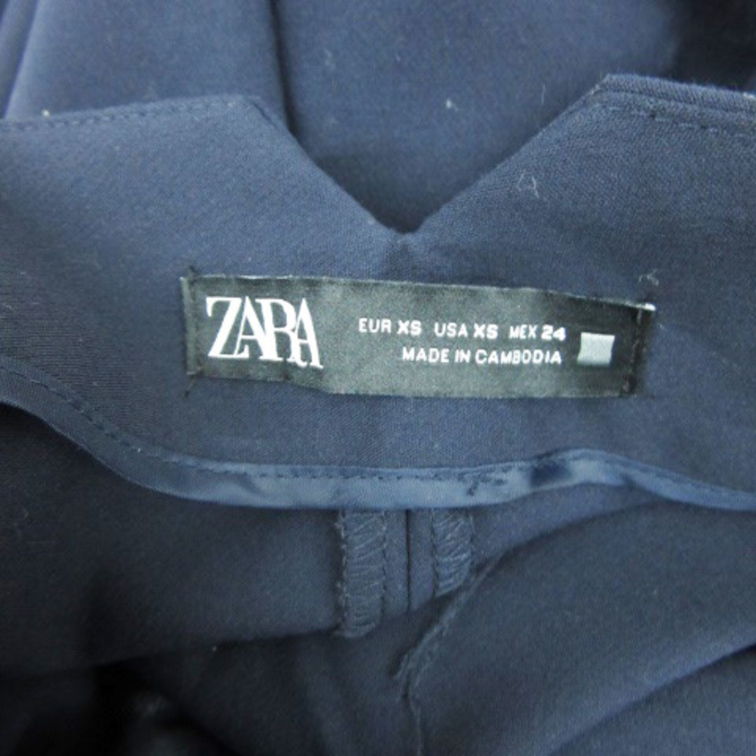 ZARA(ザラ)のザラ ZARA テーパードパンツ ロング丈 ハイウエスト XS ネイビー 紺 レディースのパンツ(その他)の商品写真