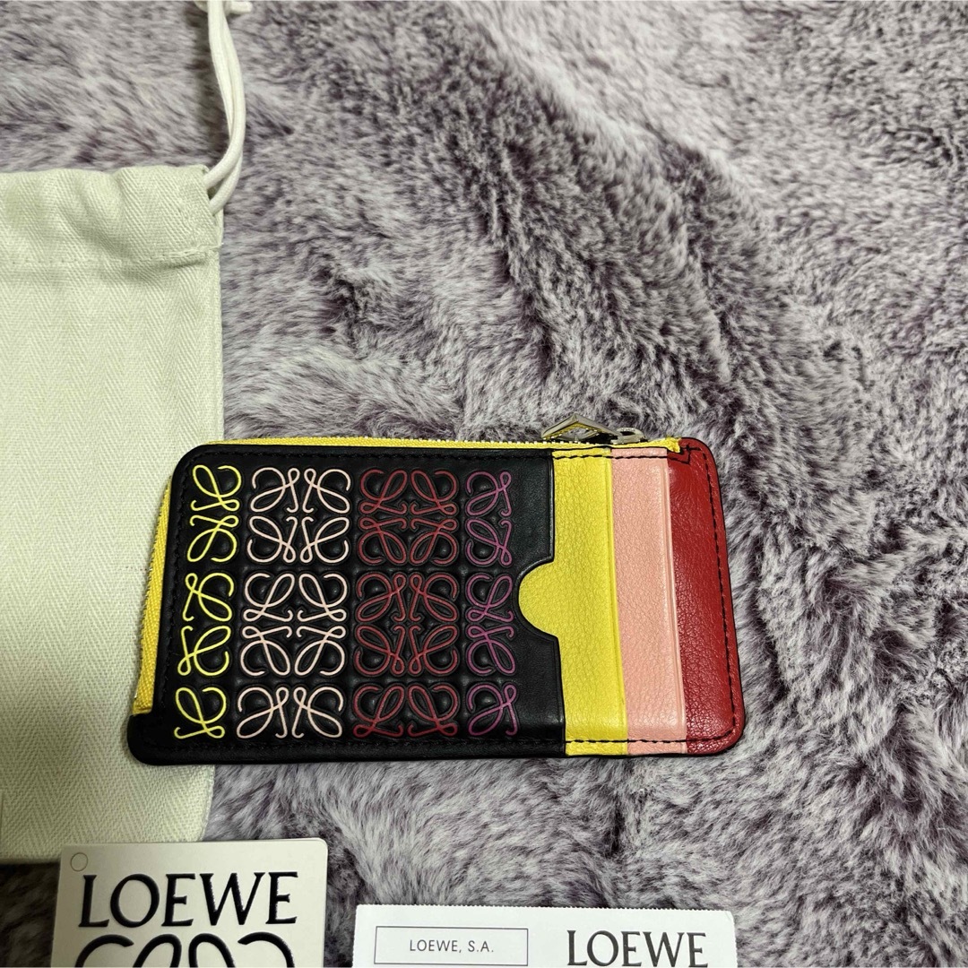 LOEWE(ロエベ)のロエベ LOEWE 本物 カラフル刺繍 アナグラム コインカードホルダー  レディースのファッション小物(コインケース)の商品写真