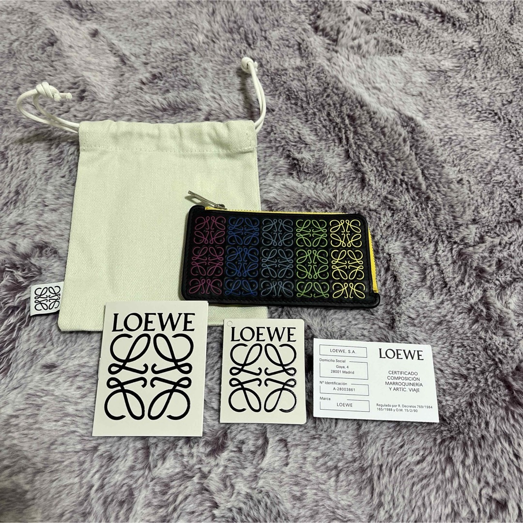 LOEWE(ロエベ)のロエベ LOEWE 本物 カラフル刺繍 アナグラム コインカードホルダー  レディースのファッション小物(コインケース)の商品写真