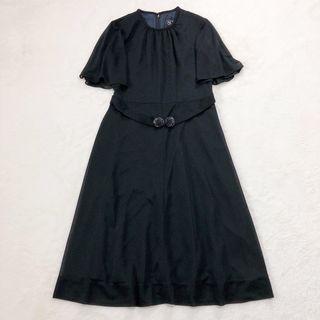 ソワール(SOIR)の大きいサイズ♡SOIR ソワール　ワンピース　ベルト付　ブラックフォーマル　13(礼服/喪服)