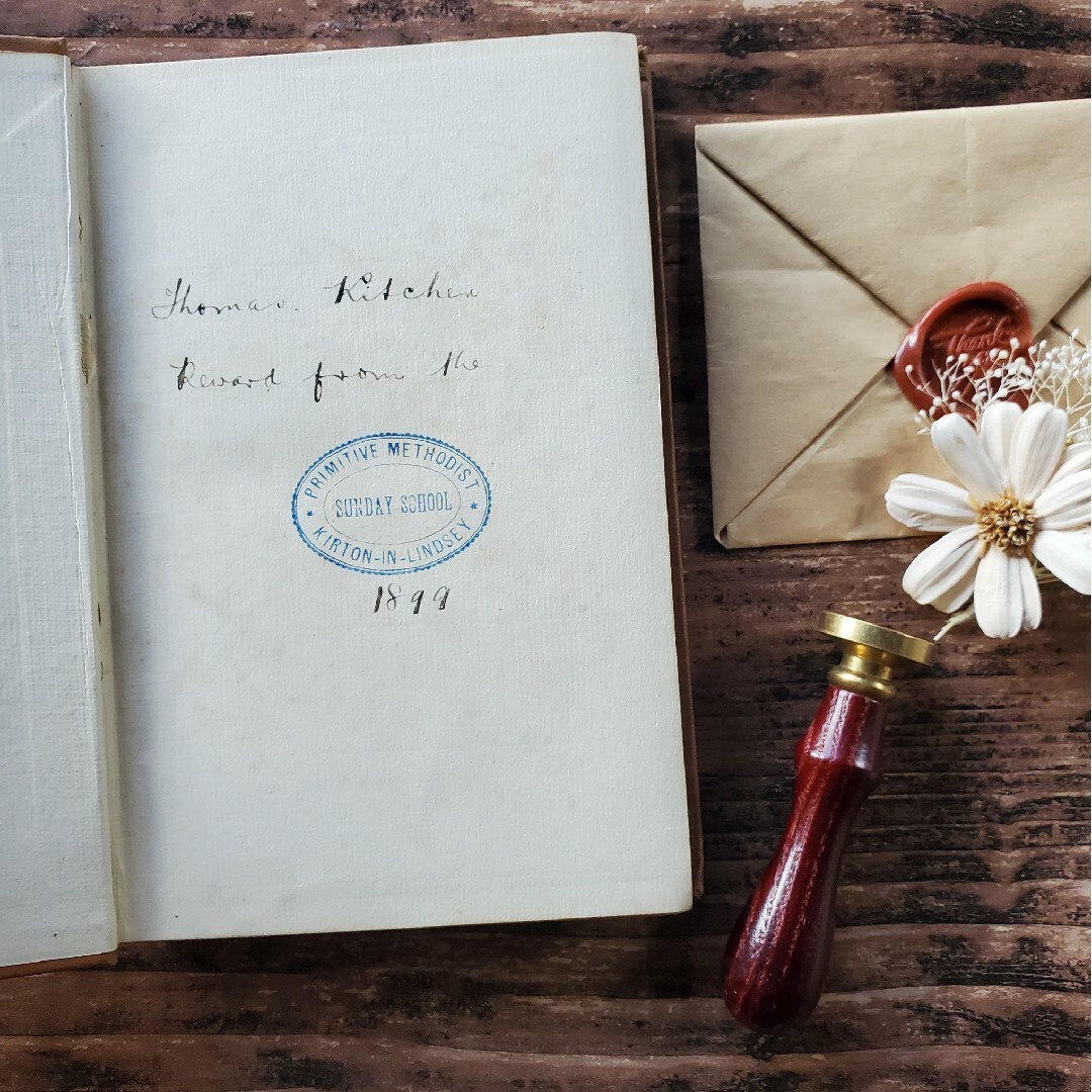1899年　表紙の大輪の花イラストがとっても素敵なアンティーク本♪ エンタメ/ホビーの本(洋書)の商品写真
