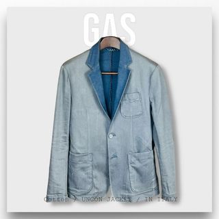 ガス(GAS)の【ガス】GAS アンコンジャケット デニムジャケット シングル L ５０(テーラードジャケット)