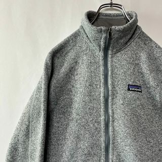 パタゴニア(patagonia)のパタゴニア　シンチラ　フリースジャケット　杢ライトグレー　ハーフジップ　古着(ブルゾン)