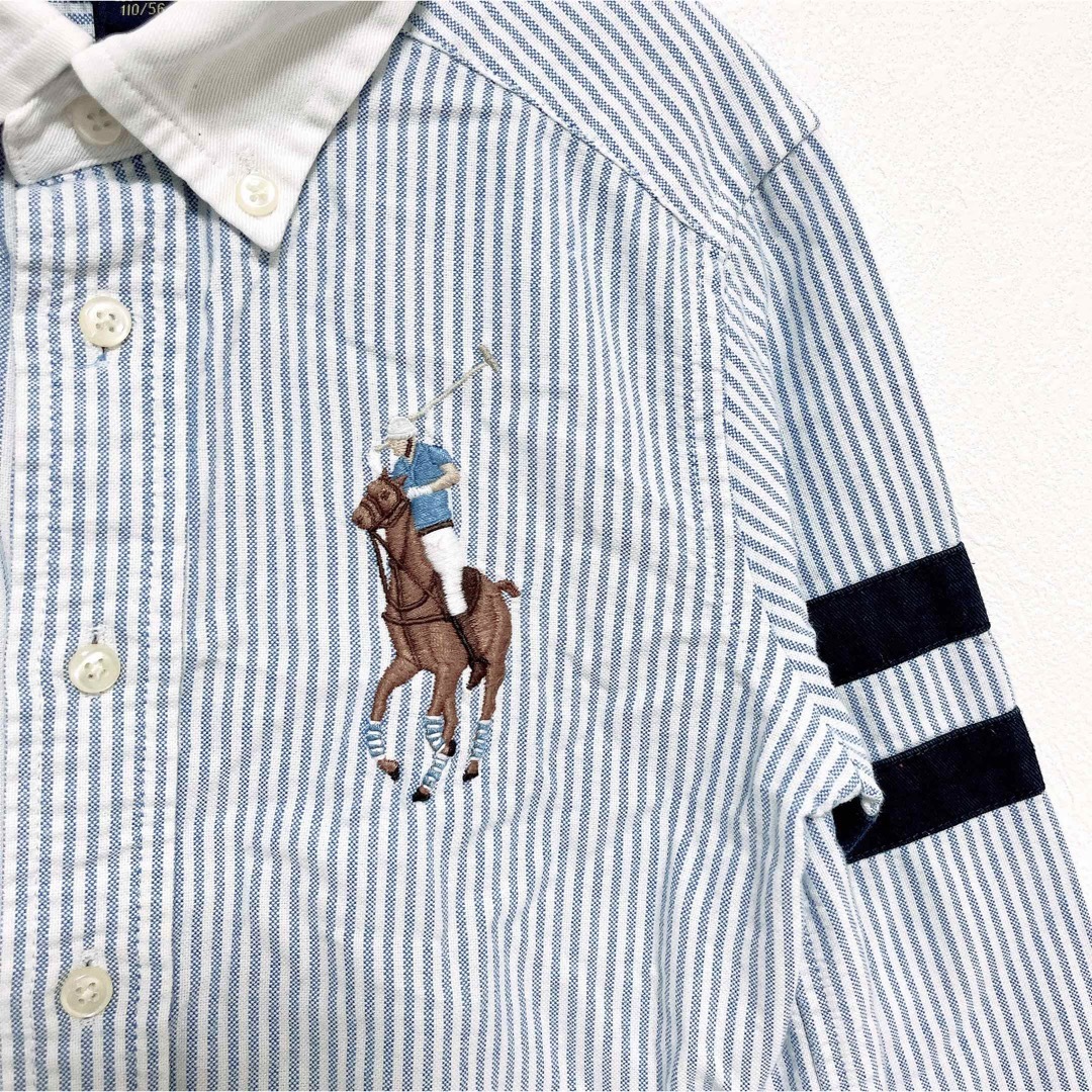 Ralph Lauren(ラルフローレン)のラルフローレン　長袖 シャツ　ストライプ　110  男の子　ビッグポニー　春　 キッズ/ベビー/マタニティのキッズ服男の子用(90cm~)(ブラウス)の商品写真