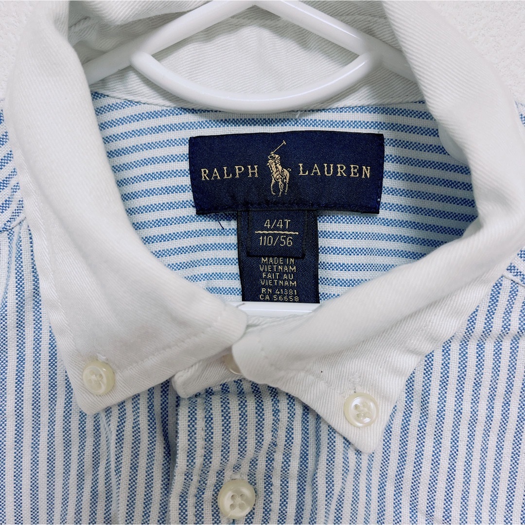 Ralph Lauren(ラルフローレン)のラルフローレン　長袖 シャツ　ストライプ　110  男の子　ビッグポニー　春　 キッズ/ベビー/マタニティのキッズ服男の子用(90cm~)(ブラウス)の商品写真