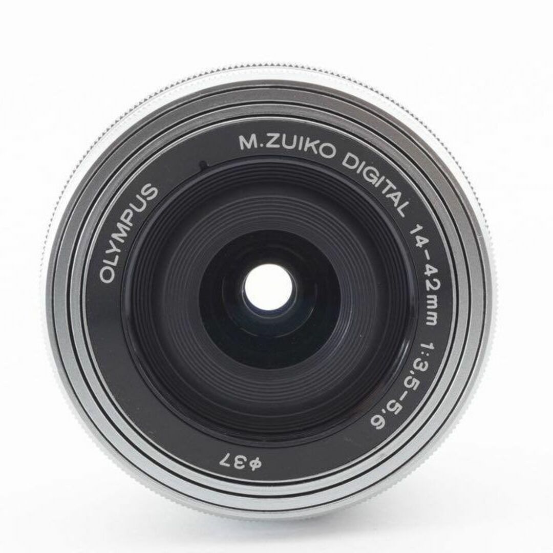 OLYMPUS(オリンパス)の美品　OLYMPUS M.ZUIKO 14-42mm EZパンケーキレンズ スマホ/家電/カメラのカメラ(レンズ(ズーム))の商品写真
